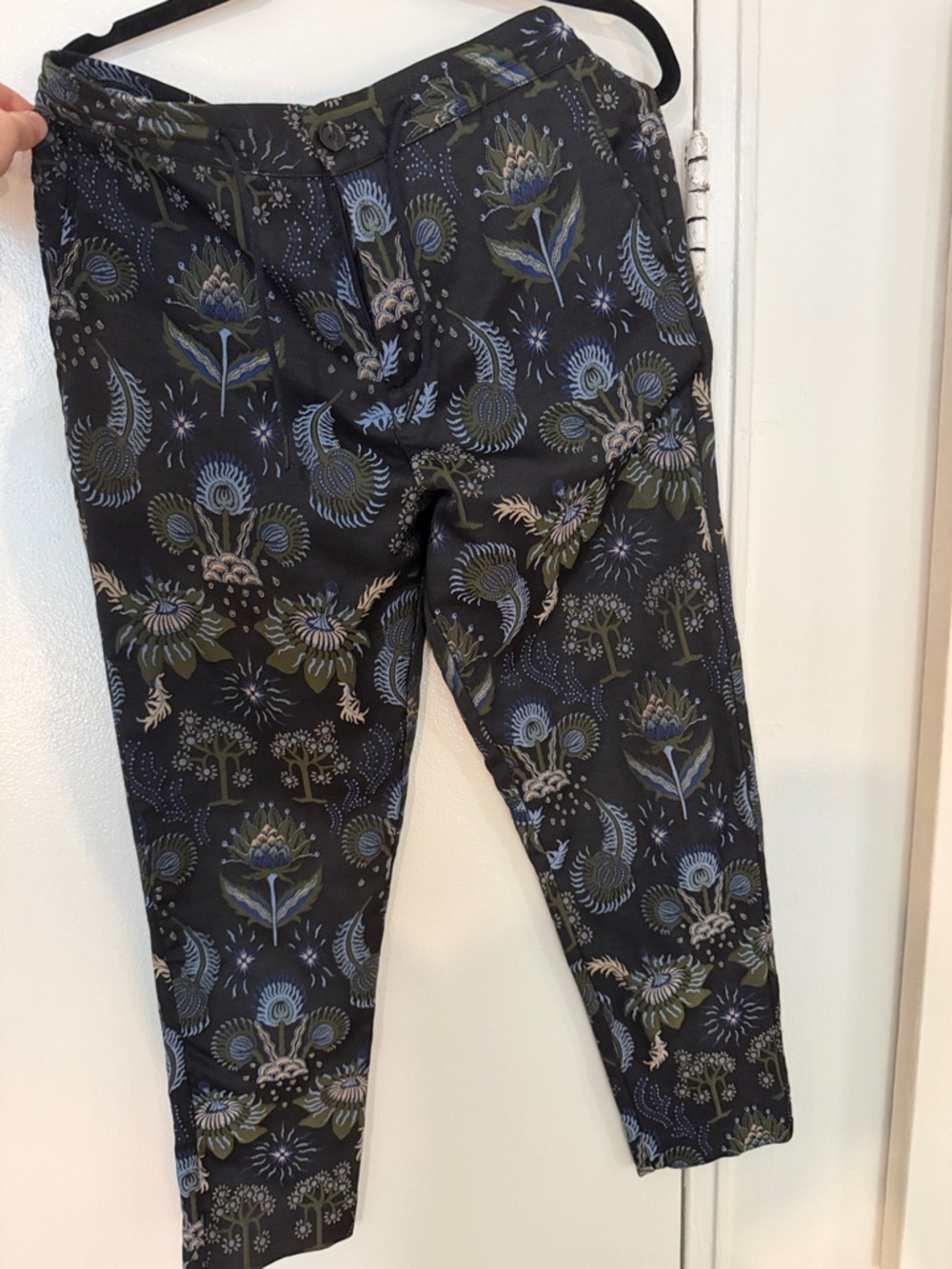 Scotch & Soda Black Floral-Print Trousers